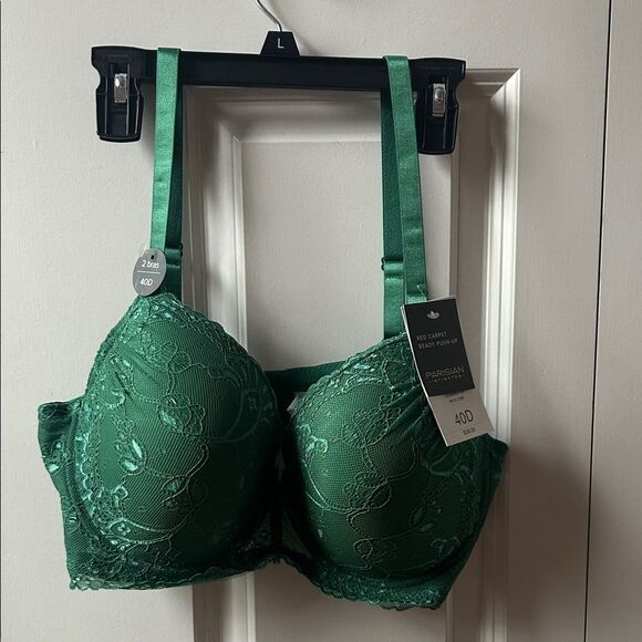 Parisian Intimates Green Lace Bra Size 40D New with Tags - Picture 1 of 5